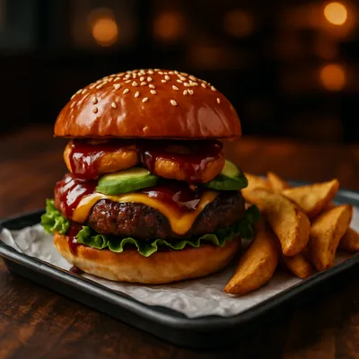 Hamburguesa BBQ — Hamburguesas de Que Fue Sushi en Tijuana