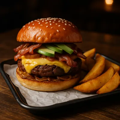Hamburguesa Tocino — Hamburguesas de Que Fue Sushi en Tijuana
