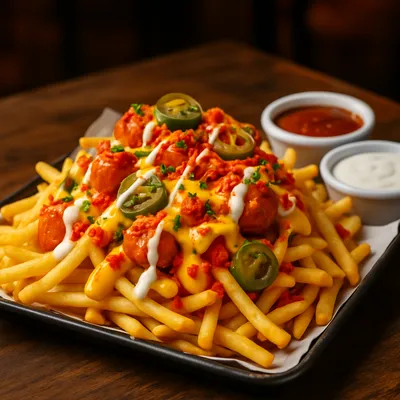 Papas con Boneless — Papas de Que Fue Sushi en Tijuana