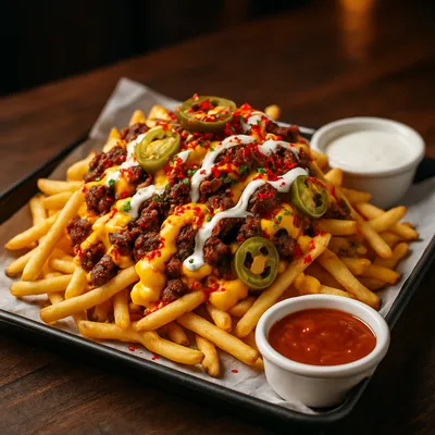 Papas con Carne — Papas de Que Fue Sushi en Tijuana