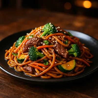 Yakisoba de Res — Platillos de Que Fue Sushi en Tijuana